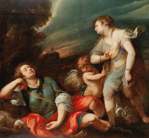 Digital Print - Armida and the sleeping Rinaldo by Giuseppe Nuvolone