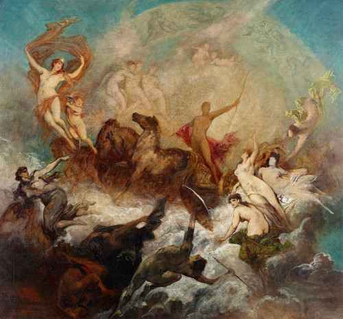 Digital Print - The victory of light over darkness by Hans Makart