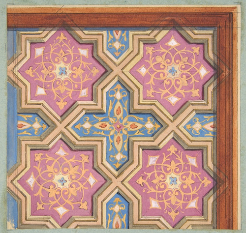 Digital Print - Partial design for the decoration of a ceiling by Jules-Edmond-Charles Lachaise