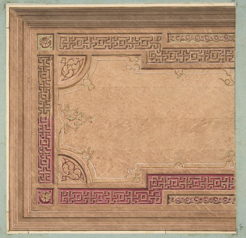Digital Print - Partial Design for the decoration of a ceiling by Jules-Edmond-Charles Lachaise