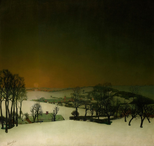 Digital Print - Snow in Flanders by Valerius De Saedeleer