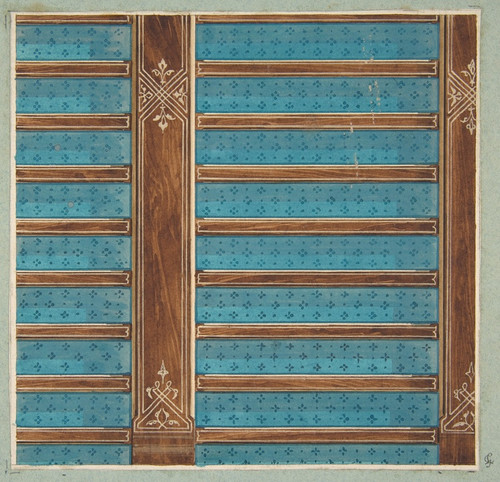 Digital Print - Design for the decoration of a beamed ceiling by Jules-Edmond-Charles Lachaise