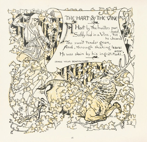 Digital Print - The Hart and the Vine by Walter Crane