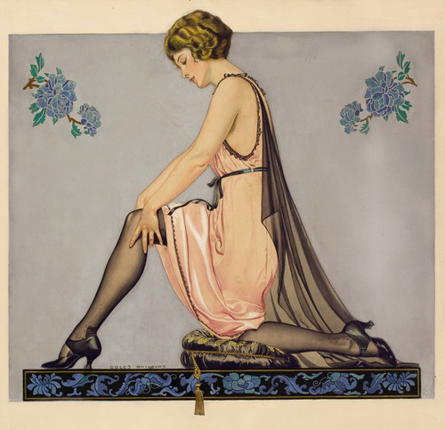 Digital Print - Holeproof Hosiery Company ad illustration by Coles Phillips