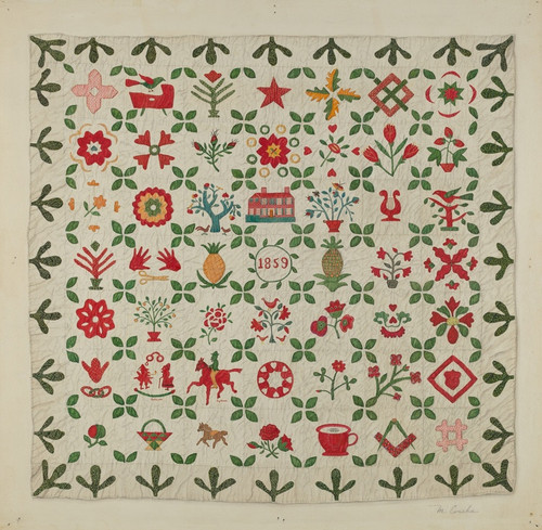 Digital Print - Applique Quilt by Margaret Concha