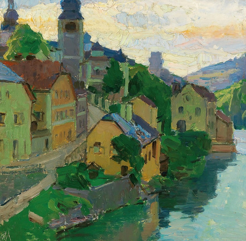 Digital Print - Waidhofen an der Ybbs by Carl Moll