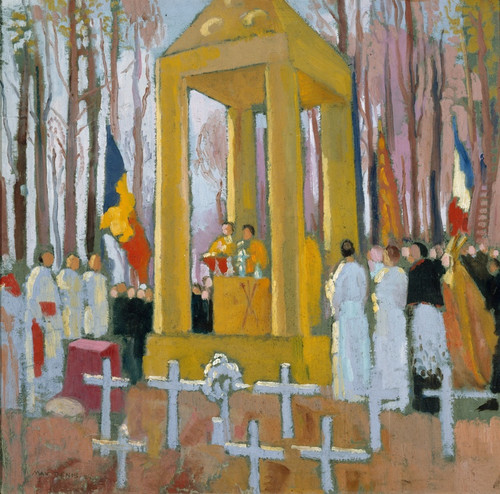 Digital Print - Messe devant la tombe d'Ernest Psichari by Maurice Denis