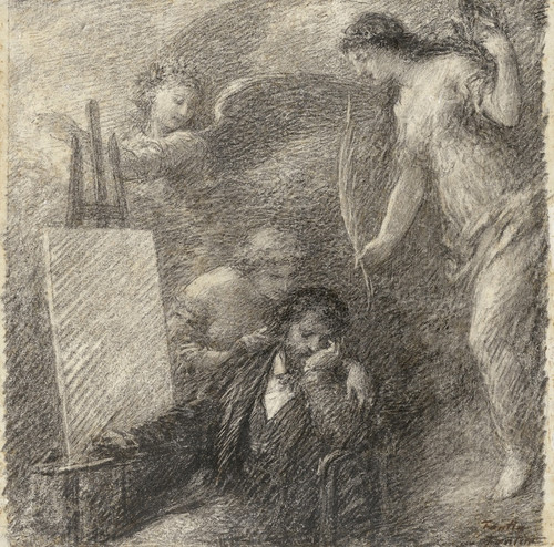 Digital Print - Le Dcouragement de l'artiste (The Discouraged Artist ) by Henri Fantin-Latour
