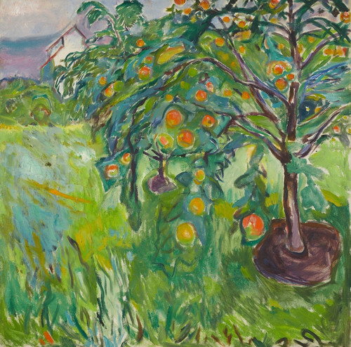 Digital Print - Apple Tree By The Studio by Edvard Munch