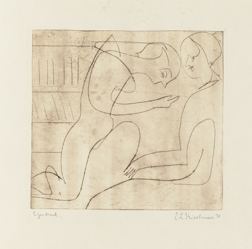 Digital Print - Paar in der Bibliothek by Ernst Ludwig Kirchner
