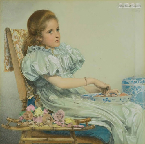 Digital Print - Portrait Of Miss Doris Simonette Catto by Frederick Sandys