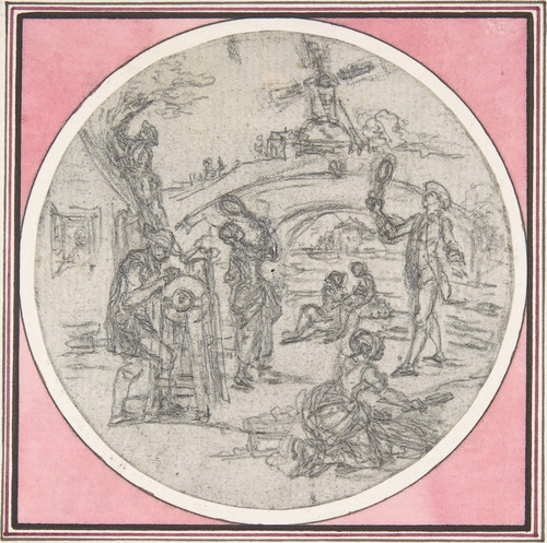 Digital Print - Design for a Box-Lid by Hubert-Franois Gravelot