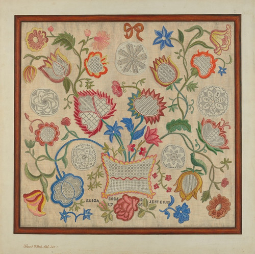 Digital Print - Embroidered Sampler by Vincent P. Rosel