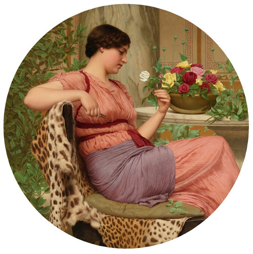Digital Print - The Time Of Roses by John William Godward
