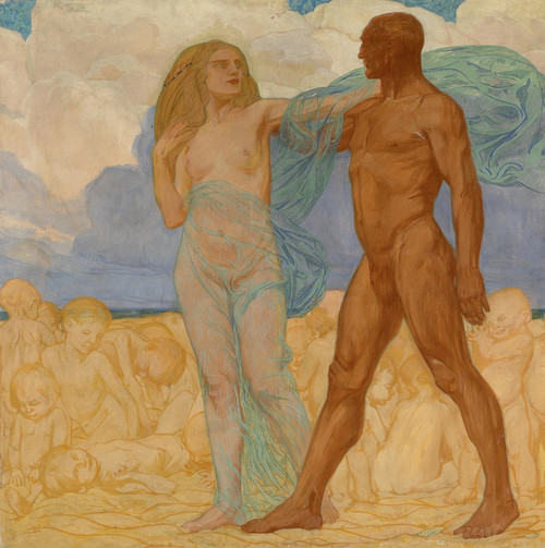 Digital Print - Adagio Aus Dem Zyklus Rhythmen by Otto Friedrich