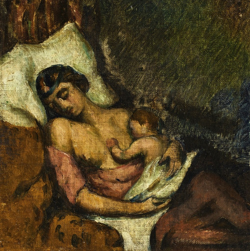 Digital Print - Femme allaitant son enfant by Paul Czanne
