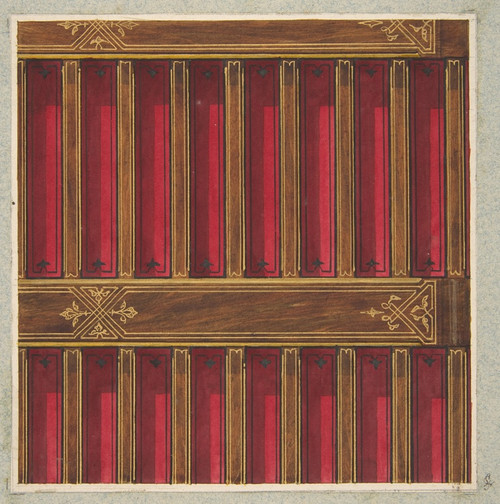 Digital Print - Design for the decoration of a beamed ceiling by Jules-Edmond-Charles Lachaise