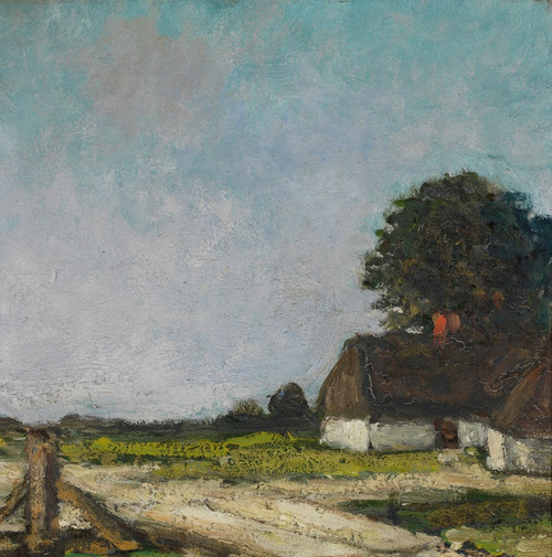 Digital Print - View in the Kempen with a Plank Bridge by Jakob Smits