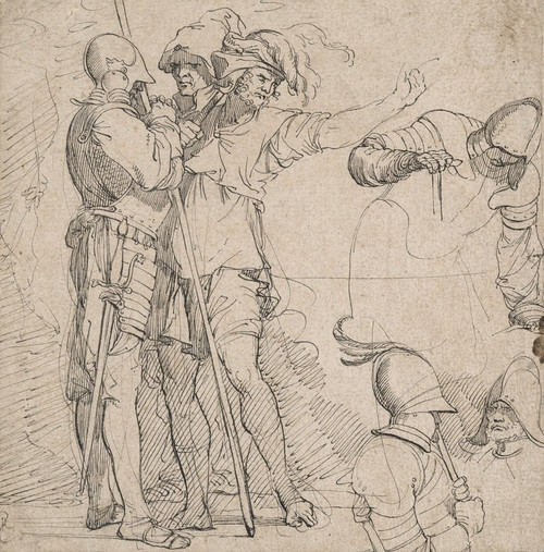 Digital Print - Capriccio Derived from Salvator Rosa's 'Figurine' by British 18th Century