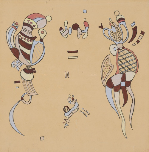 Digital Print - Esquisse pour tissu ou Projet pour un fauteuil by Wassily Kandinsky