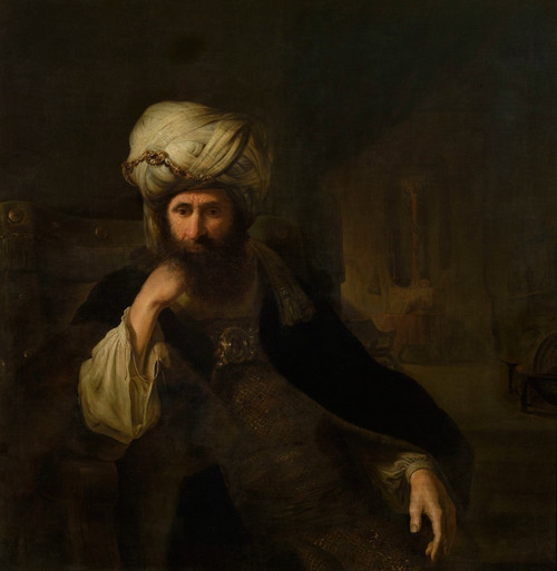 Digital Print - Portrait of a Man in Eastern Attire by Christian Wilhelm Ernst Dietrich