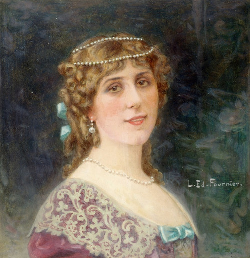Digital Print - Portrait de Gabrielle Robinne, socitaire de la Comdie-Franaise, dans le rle d'Elmire du 'Tartuffe' by Louis douard Fournier