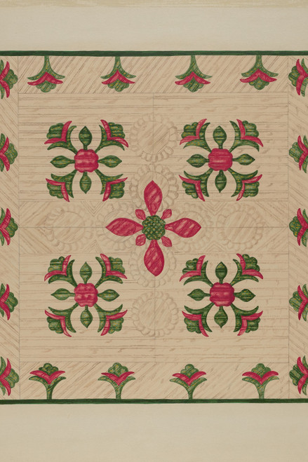 Digital Print - Applique Quilt by Florence Hastings