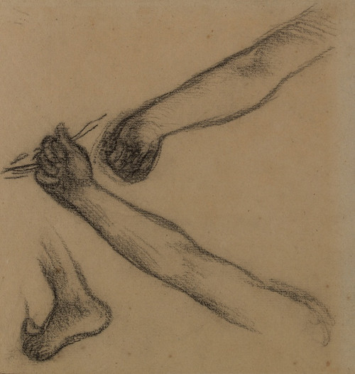 Digital Print - Etude de bras et de pieds by Pierre Puvis de Chavannes