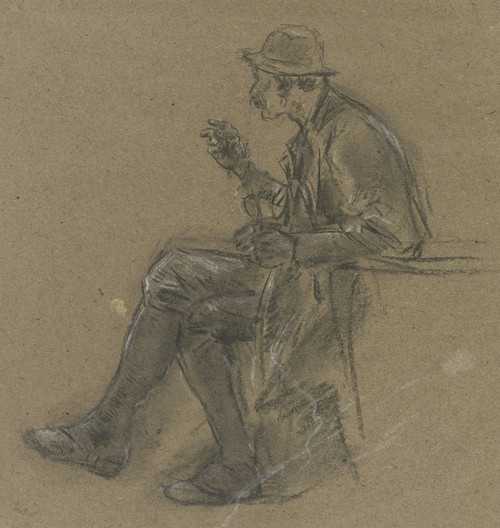 Digital Print - Hunter in knee breeches by Anton Burger