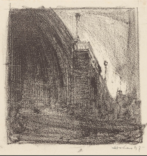 Digital Print - Boogbrug, mogelijk de Sint Servaasbrug over de Maas in Maastricht by Henri Jonas