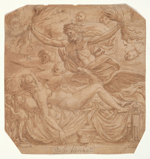 Digital Print - Jupiter andSemele by Luca Penni
