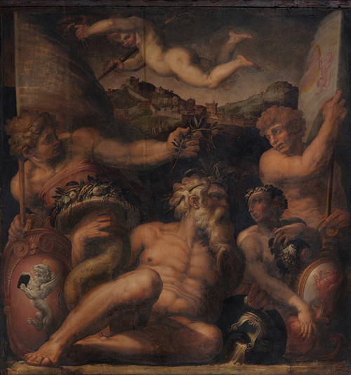 Digital Print - Allegory of Cortona and Montepulciano by Giorgio Vasari