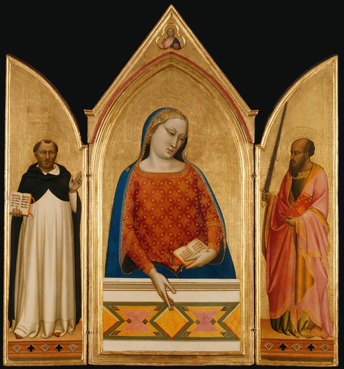 Digital Print - The Virgin Mary with Saints Thomas Aquinas and Paul by Bernardo Daddi Digital Print - The Virgin Mary with Saints Thomas Aquinas and Paul by Bernardo Daddi