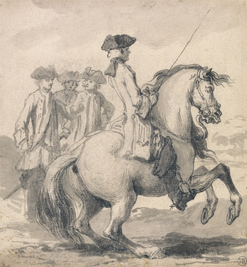 Digital Print - The Manege-Gallop with the right leg' engraved as plate 14 in 'Twenty Five Actions of the Manage Horse...' by John Vanderbank