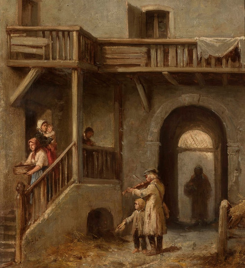 Digital Print - Street fiddler by Henryk Pillati