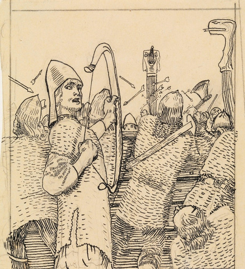Digital Print - For veik, for veik er kongens bue! by Christian Krohg