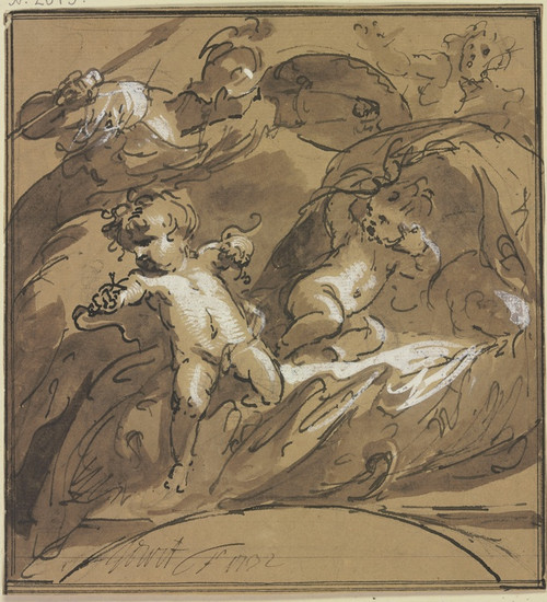 Digital Print - Der Herkulesknabe zerreit die von Hera gesandten Schlangen by Jacob de Wit