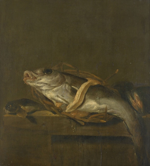 Digital Print - Still Life with a Haddock and Gurnard by Jan Vonck