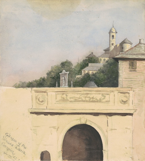 Digital Print - Glimpse of the Palazzo Doria,Genova by Marietta Minnigerode Andrews