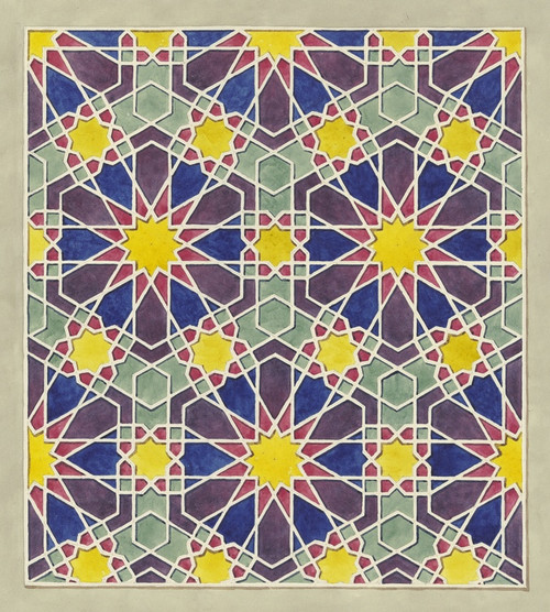 Digital Print - Bemalte Holzvertfelung aus einer Moschee in Kairo by Friedrich Maximilian Hessemer