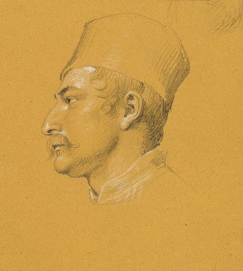 Digital Print - Portrtstudie zum 'Ausfall Nikolaus Zrinys vor der Festung Szigeth' by Johann Peter Krafft