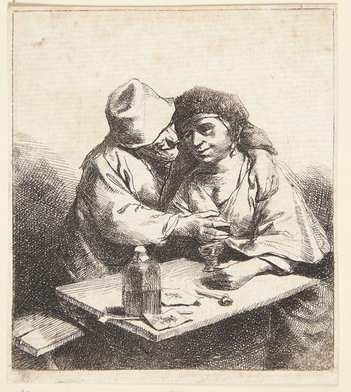 Digital Print - Et forelsket par by Cornelis Pietersz. Bega