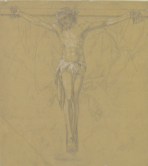 Digital Print - Christus am Kreuz (Fragment einer Dreifaltigkeitsdarstellung) by Joseph von Fhrich