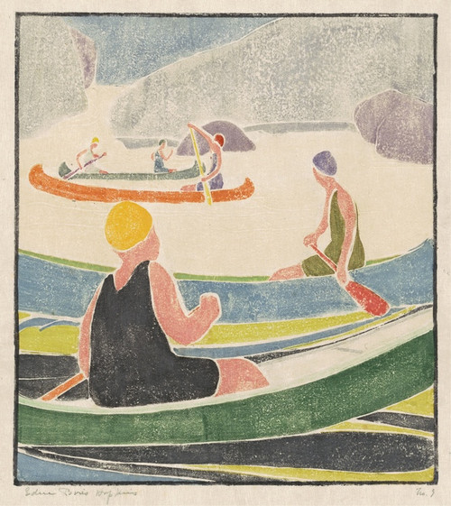 Digital Print - Canoes by Edna Boies Hopkins