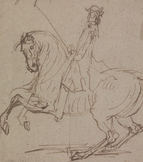 Digital Print - The Gallop with Left Leg;'Engraved as Plate 15 in 'Twenty Five Actions of the Manage Horse...' by John Vanderbank
