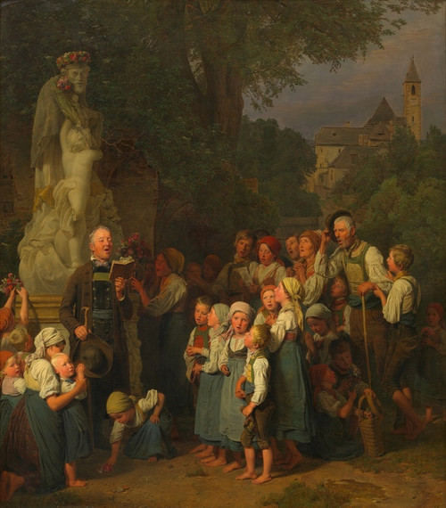 Digital Print - Die Verehrung des heiligen Johannes (Johannes-Andacht) by Ferdinand Georg Waldmller
