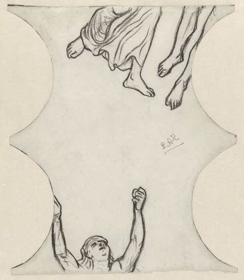 Digital Print - Drie figuren, gedeeltelijk weergegeven by Lawrence Alma-Tadema
