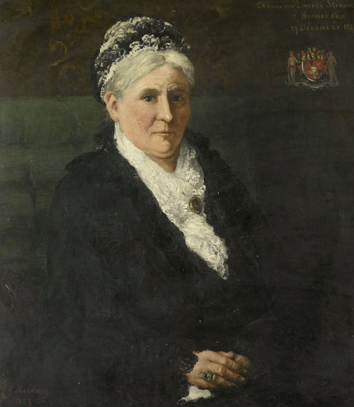 Digital Print - Maria Hermina Heemskerk (1827-1908). Echtgenote van Menno David Graaf van Limburg Stirum by Hendrik Willem Mesdag