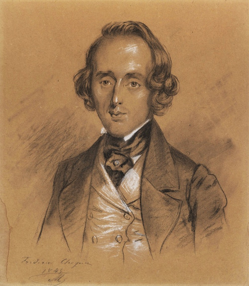 Digital Print - Portrait of Fryderyk Chopin by Nicolas Eustache Maurin