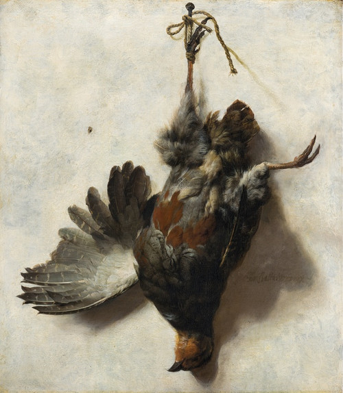 Digital Print - Dead Partridge Hanging from a Nail by Jan Weenix